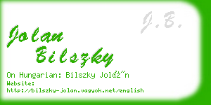 jolan bilszky business card